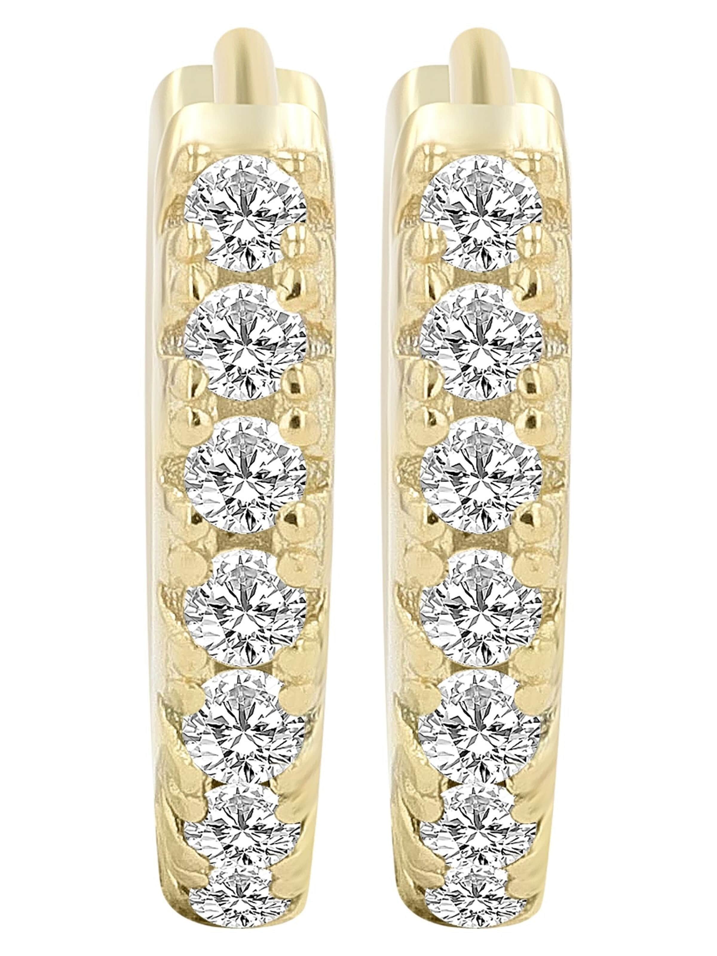Akzent Earrings '"Mila" aus 925 Sterlingsilber, rhodiniert, langlebig' in Gold: front