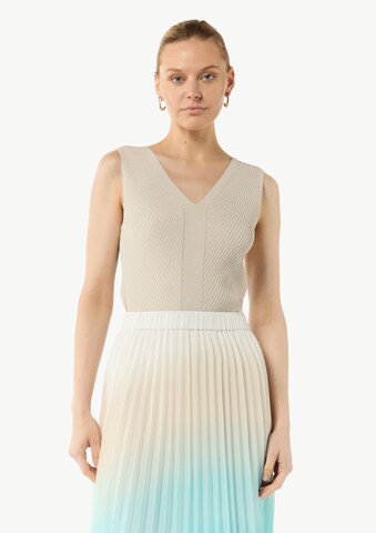 COMMA Gebreide top in Beige: voorkant