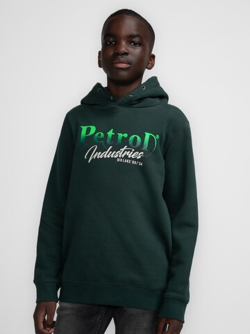 Petrol Industries Sweatshirt 'PortLions' in Groen: voorkant
