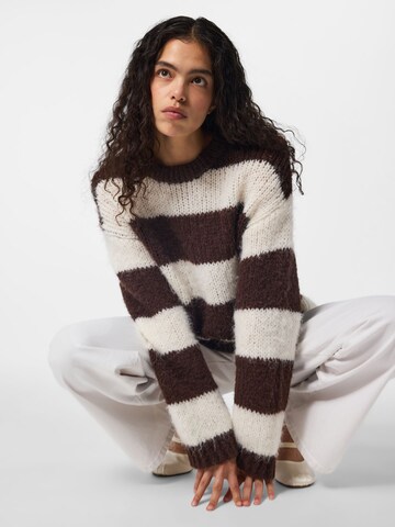 PIECES Pullover 'PCDorthea' in Braun: Vorderseite