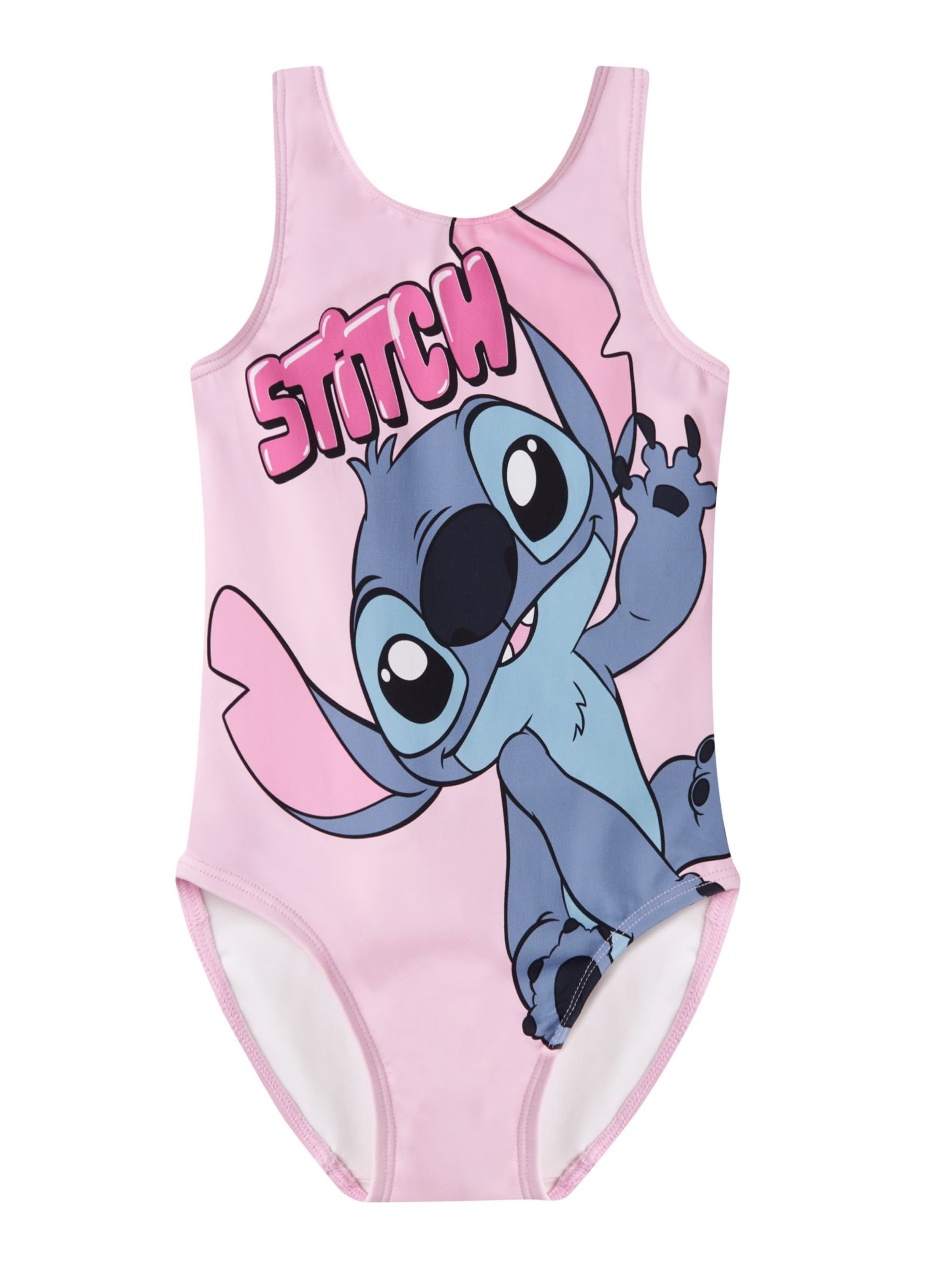 NAME IT Badedragt 'Stitch' i pink: forside