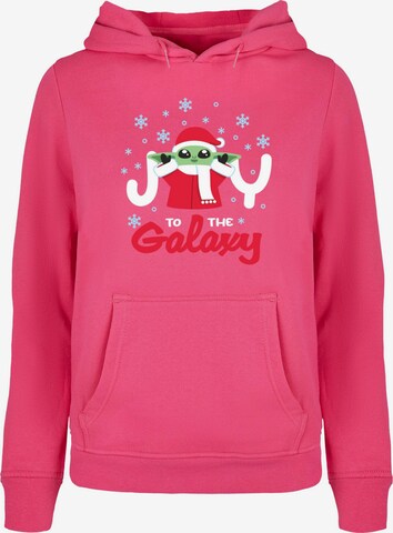 ABSOLUTE CULT Sweatshirt 'The Mandalorian - Joy To The Galaxy' in Pink: front