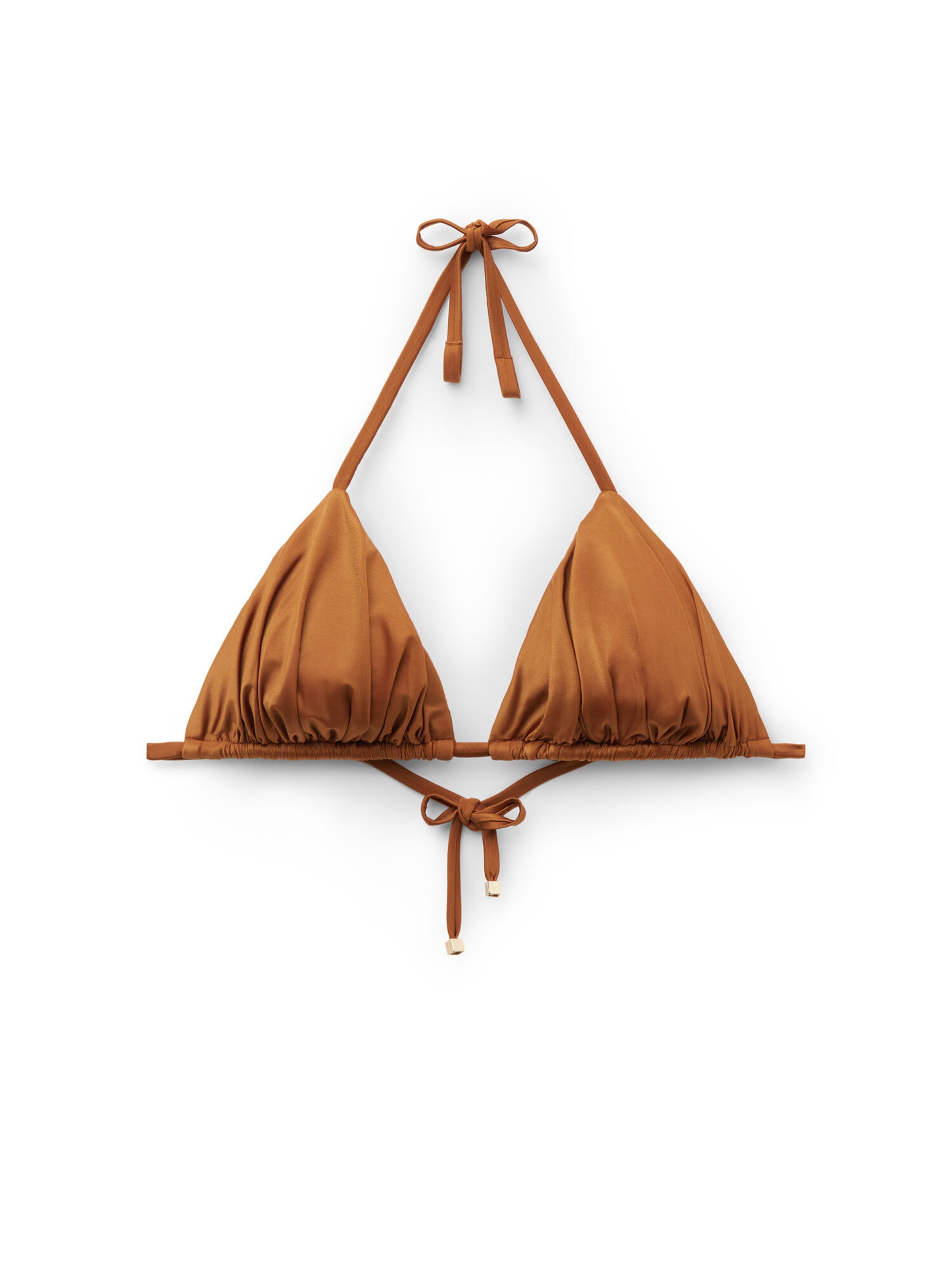 CALZEDONIA Bikini Top in Brown: front