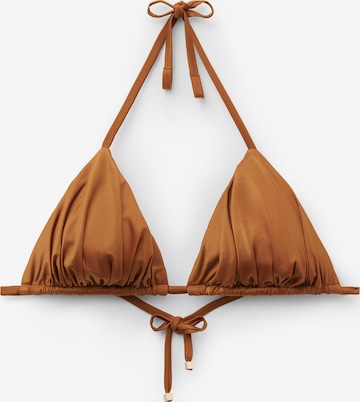 CALZEDONIA Bikini Top in Brown: front