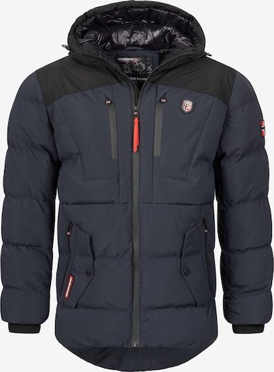 Geo Norway Veste d’hiver en bleu marine / rouge sang / noir / blanc, Vue avec produit