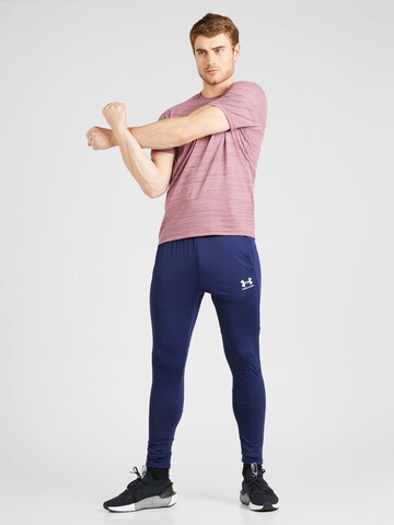 UNDER ARMOUR Úzky strih Športové nohavice 'Challenger' - Modrá