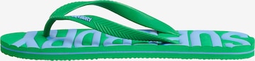 Superdry Teenslippers in Groen: voorkant