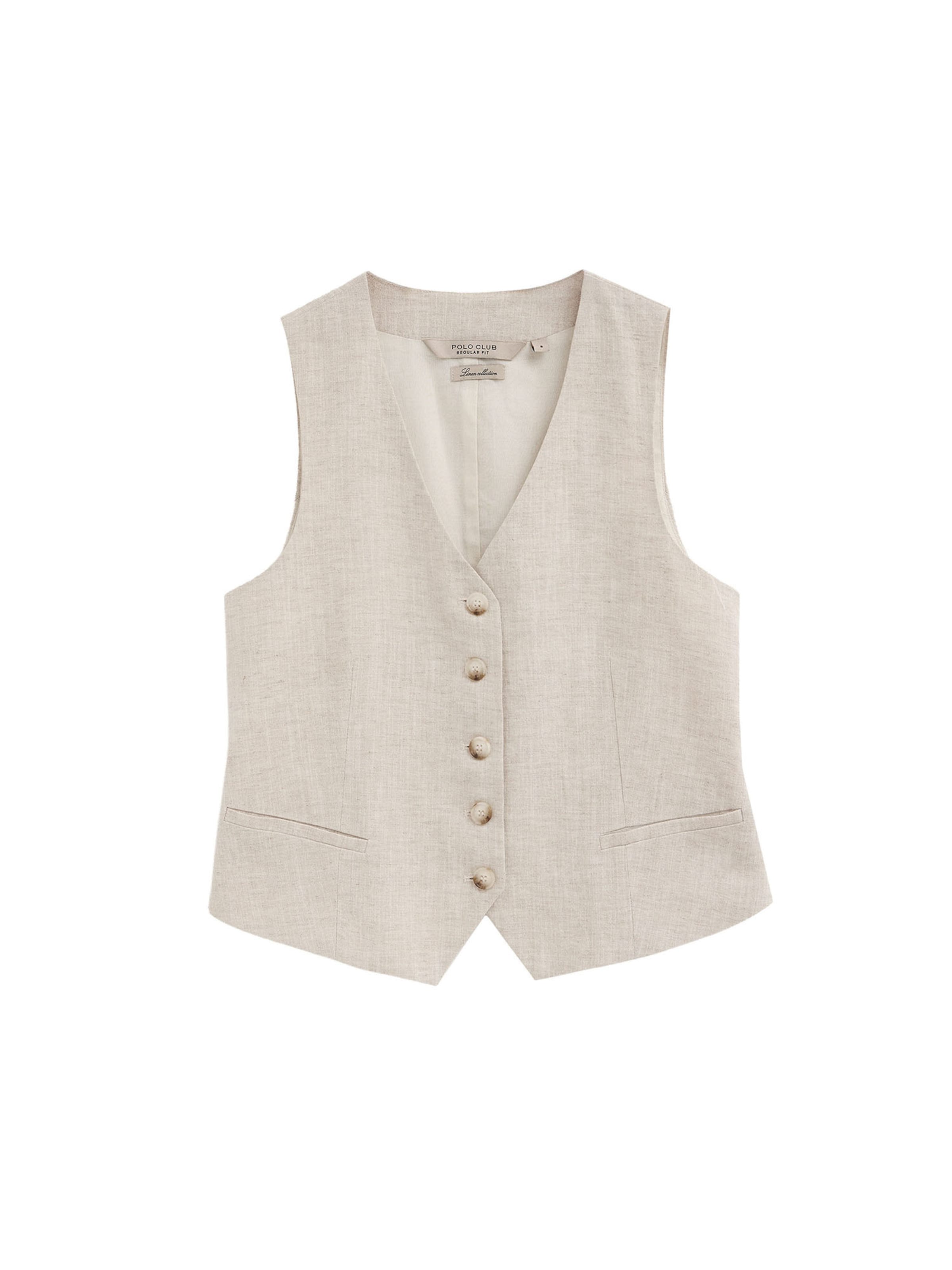 Polo Club Weste 'Verona' in Beige: Vorderseite