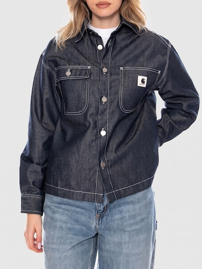 Carhartt WIP Blouse 'W' Louis Shirt Jac' in XS in Blue, Item view