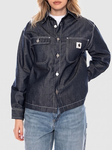 Carhartt WIP Bluzka 'W' Louis Shirt Jac' w kolorze niebieski: przód