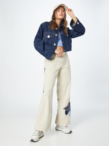 Wide leg Pantaloni de la BDG Urban Outfitters pe bej