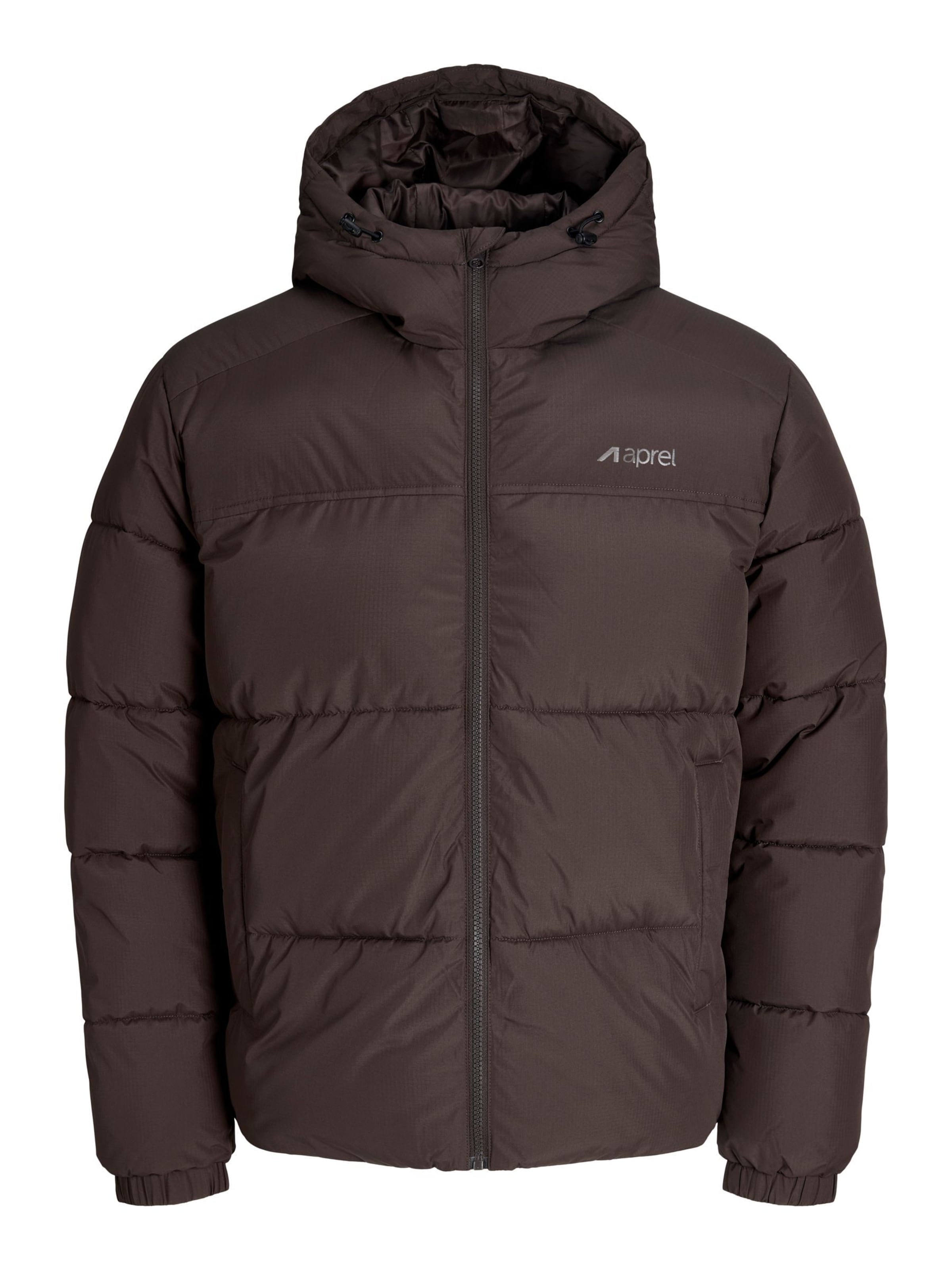 Geacă de iarnă de la aprel pe maro: față