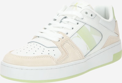Calvin Klein Jeans Baskets basses en beige / vert pastel / blanc, Vue avec produit