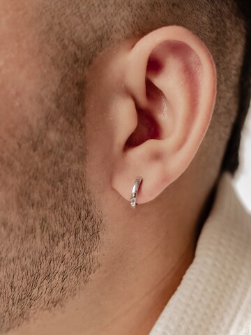 Hey Happiness Earring 'Small Band' in Silver: front