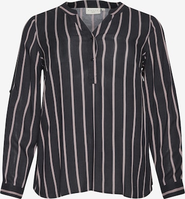 KAFFE CURVE Blouse 'KC Sida' in Black: front
