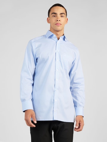 OLYMP Klasický střih Košile – modrá: přední strana