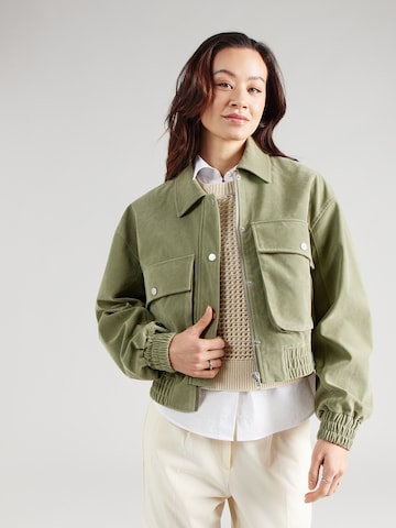 TOPSHOP Overgangsjakke 'ISABELLA' i grøn: forside