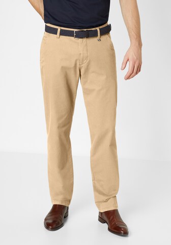 REDPOINT Slimfit Chinohose in Beige: Vorderseite
