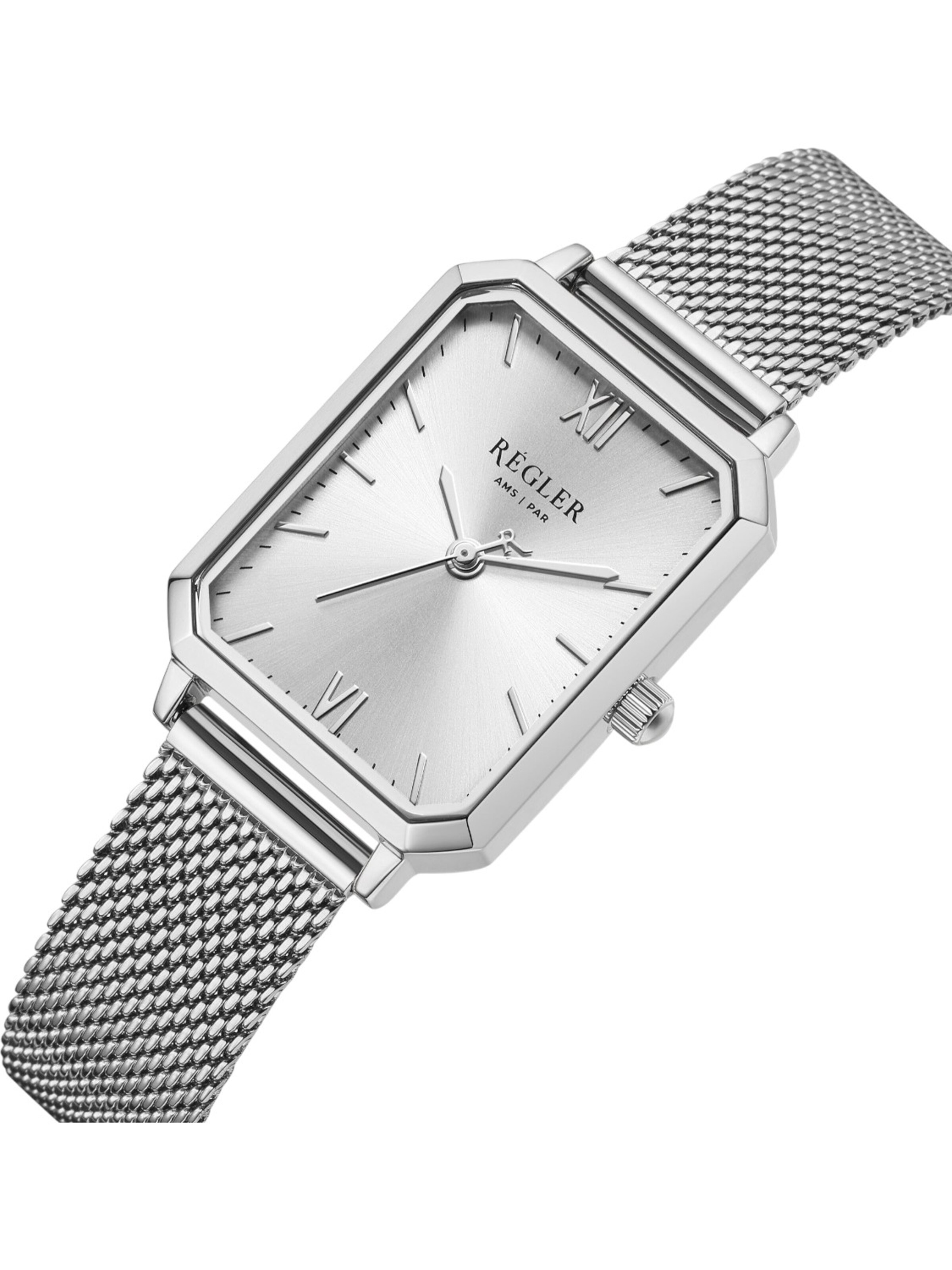 Montre à affichage analogique 'Régler Élégance Mesh Silver - Silver' Régler en argent