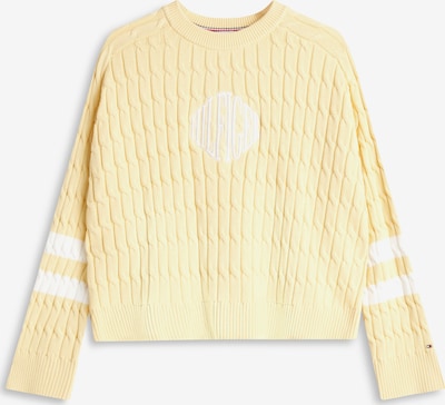 Megztinis iš TOMMY HILFIGER, spalva – pastelinė geltona / balta, Prekių apžvalga