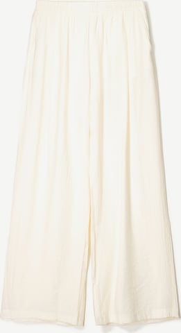 Bershka Wide Leg Housut värissä beige: etupuoli