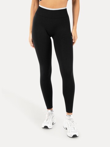 Smilodox Skinny Leggings in Zwart: voorkant