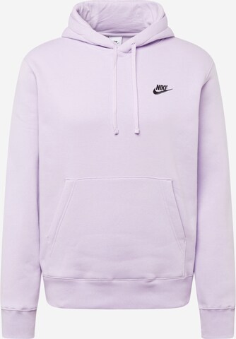 Bluză de molton 'Club Fleece' de la Nike Sportswear pe mov: față