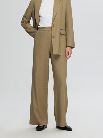 SELECTED FEMME Regular Hose in Grün: Vorderseite