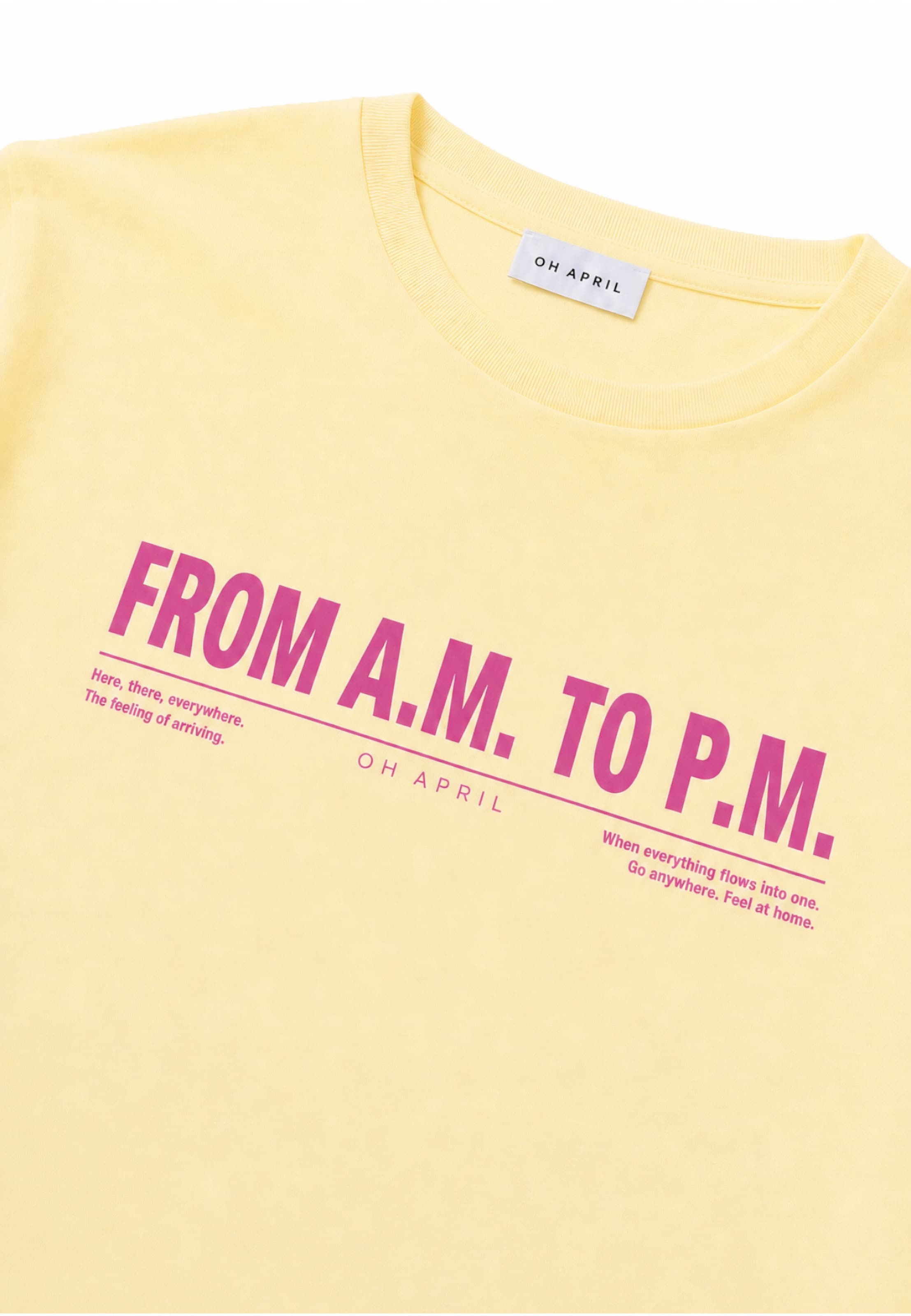 OH APRIL T-Shirt 'BF' in Gelb