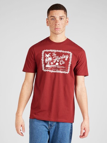 sarkans Hurley Sporta krekls 'UKULELE': no priekšpuses