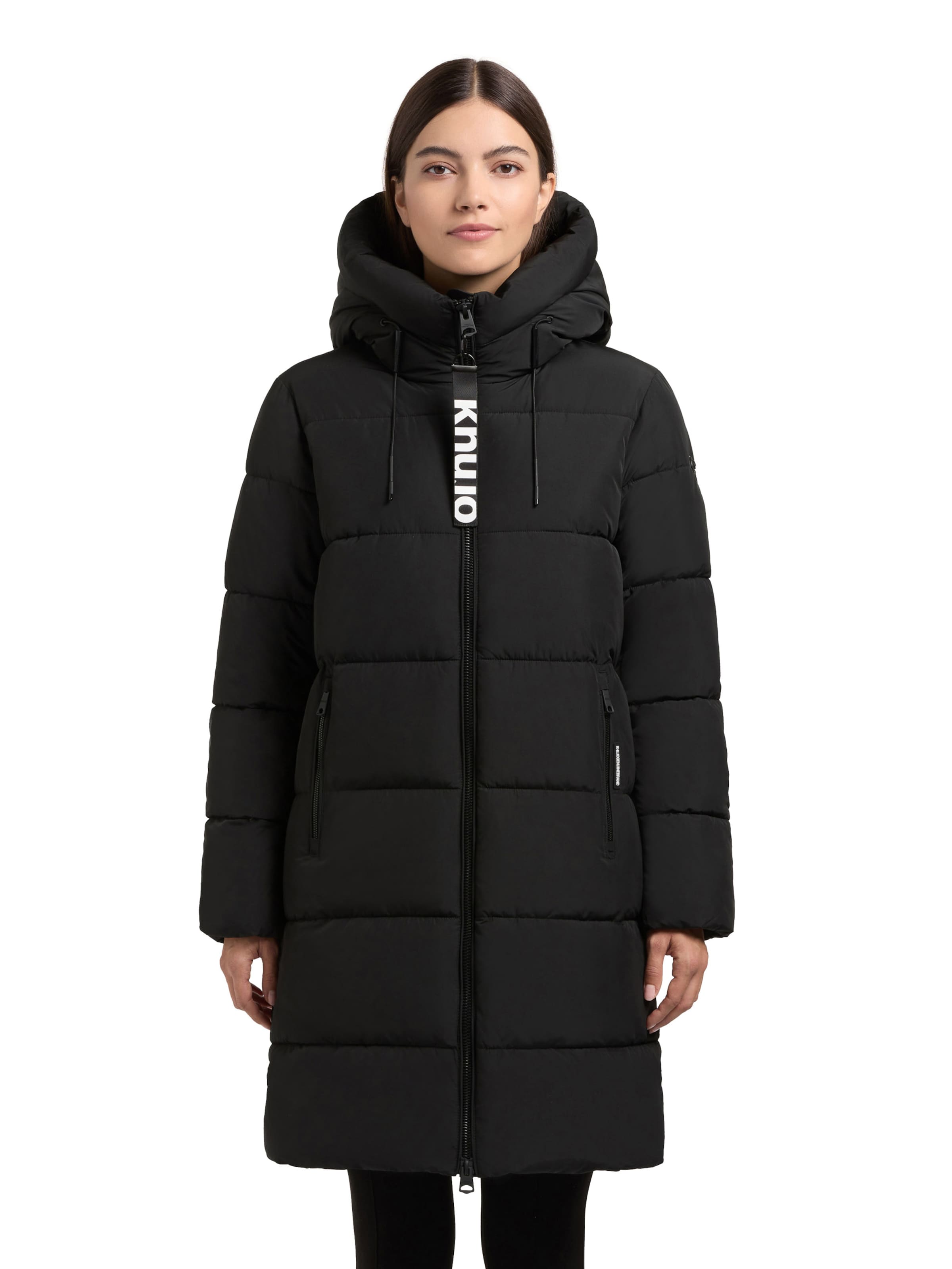 khujo Winter Coat in Black: front