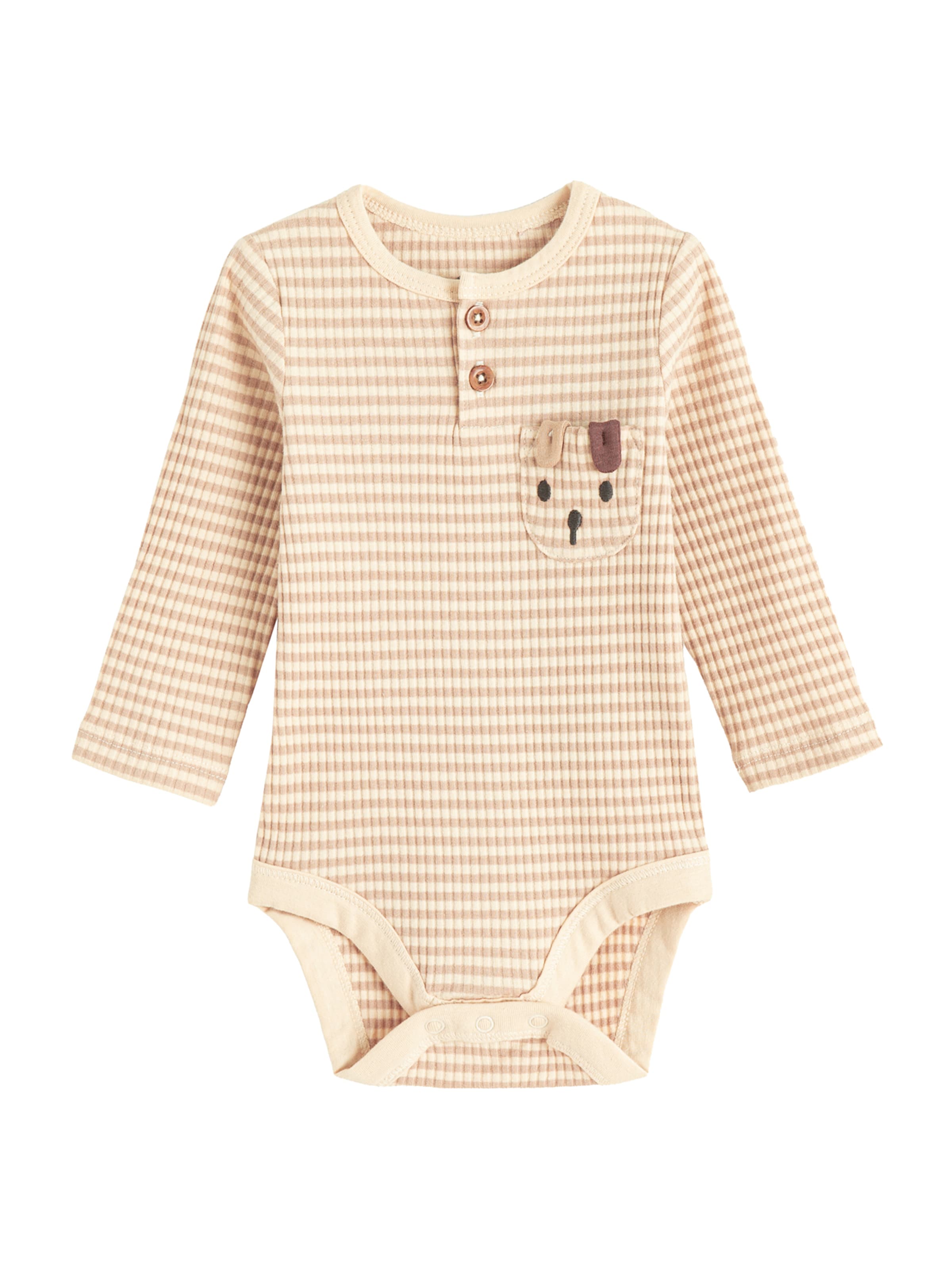 Barboteuse / body Cool Club en beige : devant