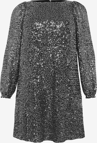 KAFFE CURVE Evening dress 'Laila' in Silver: front