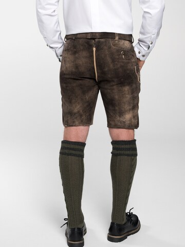 SPIETH & WENSKY Regular Broek 'Lederhose Freud' in Bruin