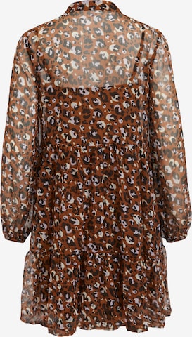 VILA Shirt Dress 'Falia' in Brown