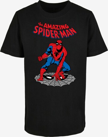 ABSOLUTE CULT Shirt 'Marvel Universe--The Amazing Spider' in Black: front