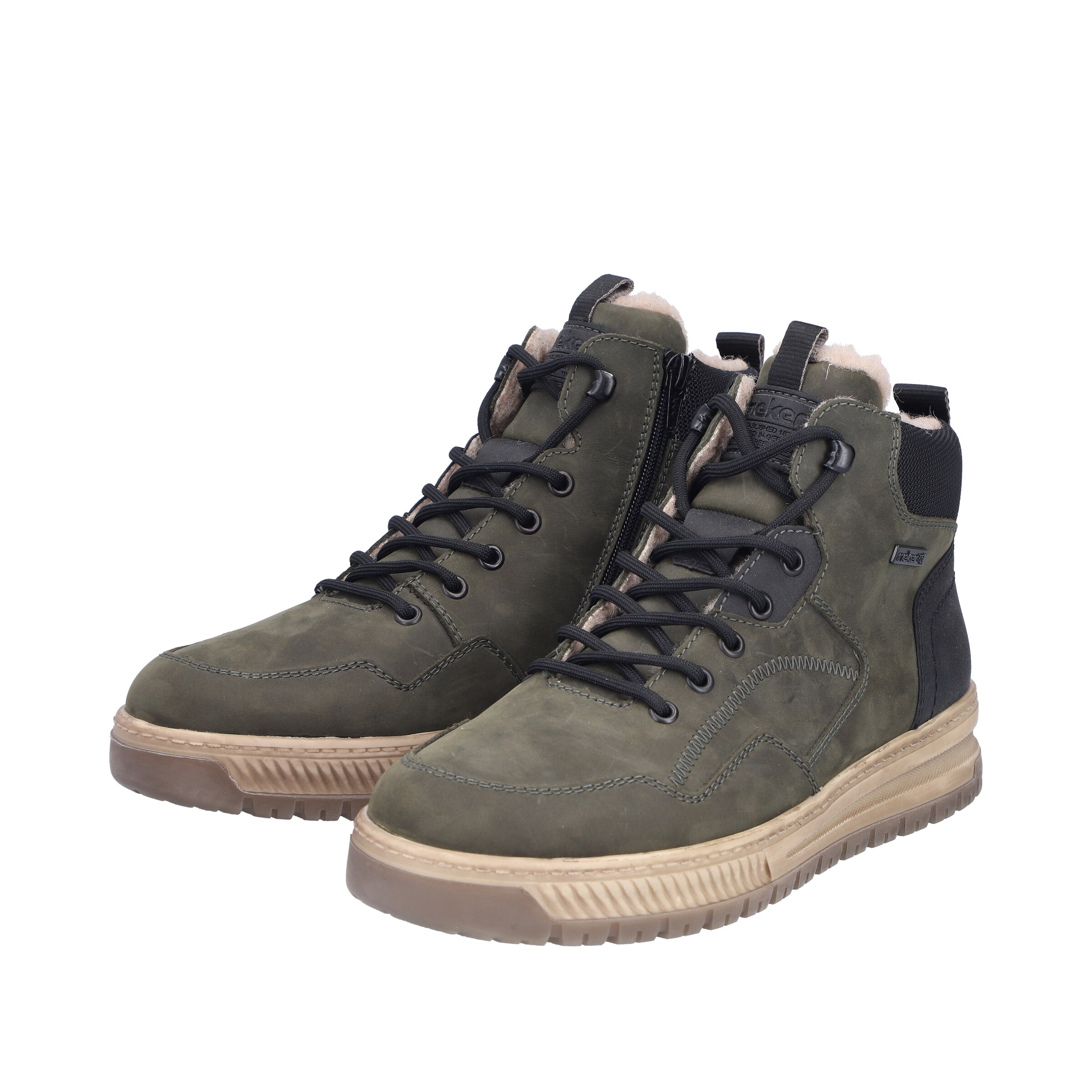 Rieker Schnürstiefel in Grün