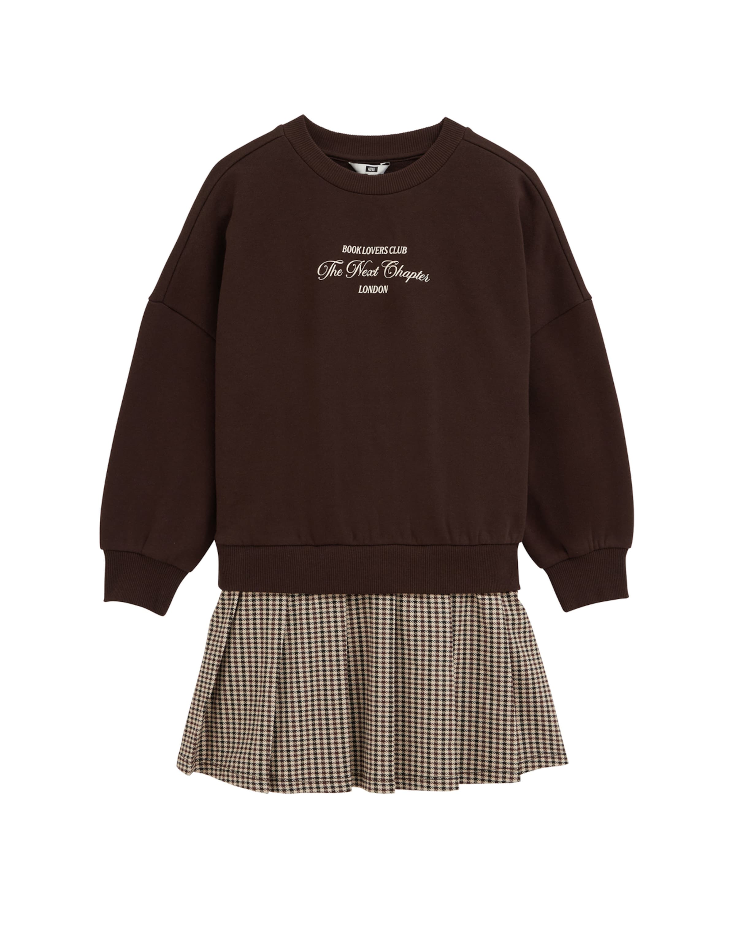 WE Fashion Jurk in Bruin: voorkant