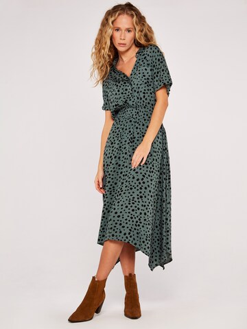 Apricot Shirt Dress in Green