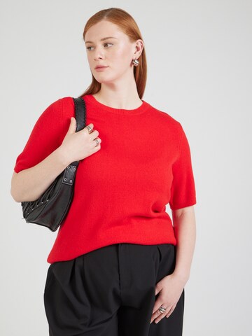 Pullover 'CARMargareta' di ONLY Carmakoma in rosso: frontale