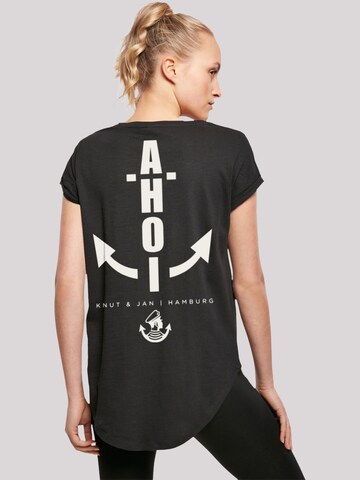F4NT4STIC Shirt 'Ahoi Anker Knut & Jan Hamburg' in Schwarz