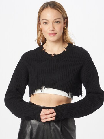 WEEKDAY Pullover 'Torn' in Schwarz: predná strana