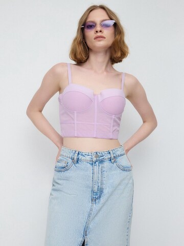 Bustier Soutien-gorge No Matter What en violet : devant