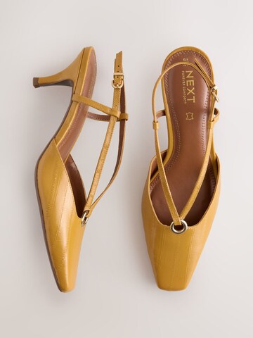 Next - Zapatos destalonado en amarillo