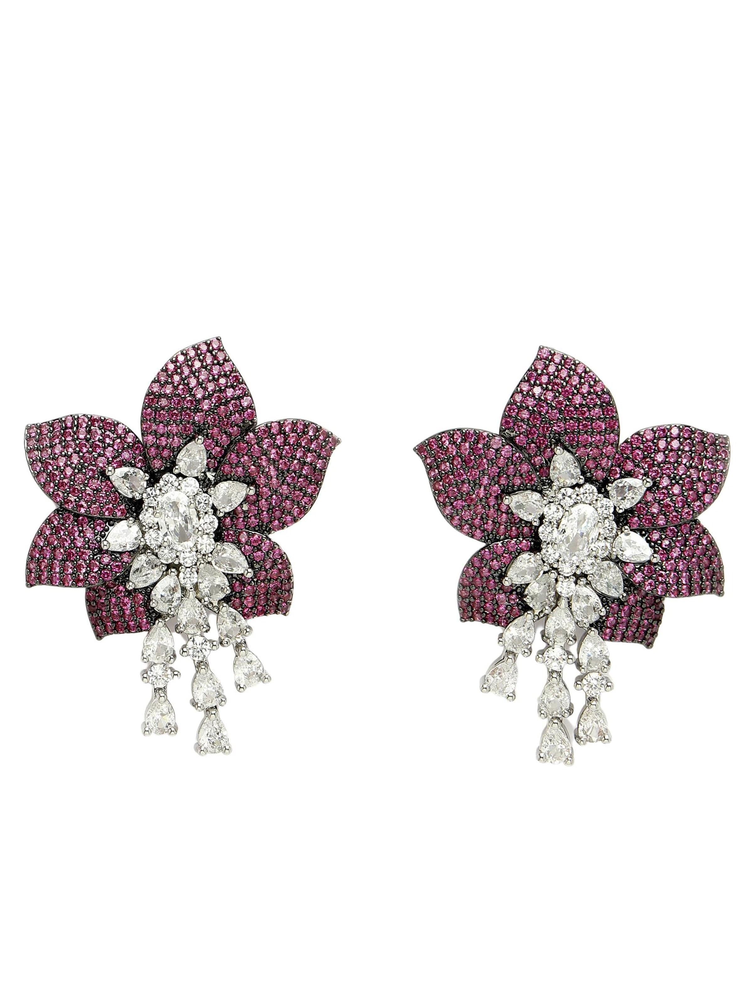 AVANT-GARDE PARIS Earrings 'Dariata' in Purple: front