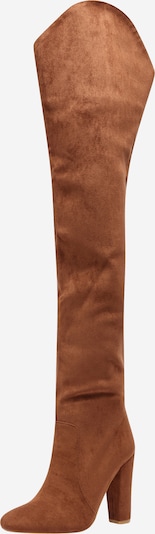 Misspap Overknee laarzen in de kleur Karamel, Productweergave