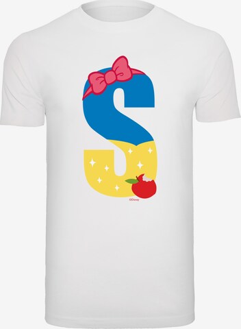 F4NT4STIC Shirt 'Disney Alphabet S Is For Snow' in White: front
