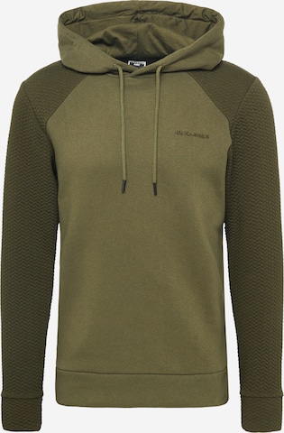 JACK & JONESSweater majica 'STAPLE' - zelena boja: prednji dio