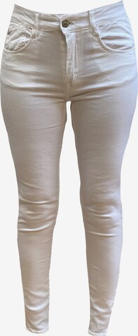 Le Temps Des Cerises Skinny Jeans 'PULPHIGC' in Wit: voorkant