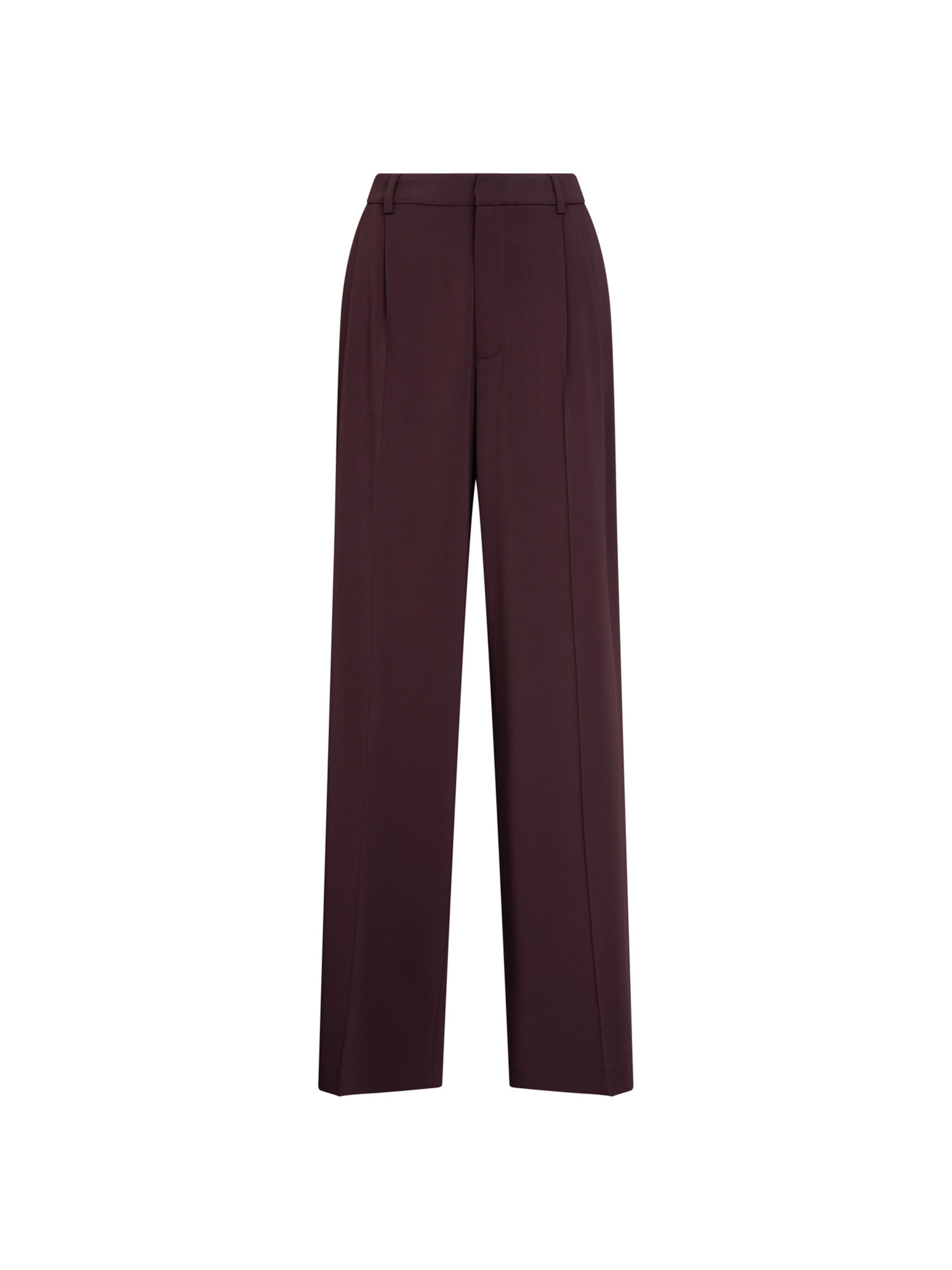 SEIDENSTICKER Wide leg Pleated Pants in Brown: front
